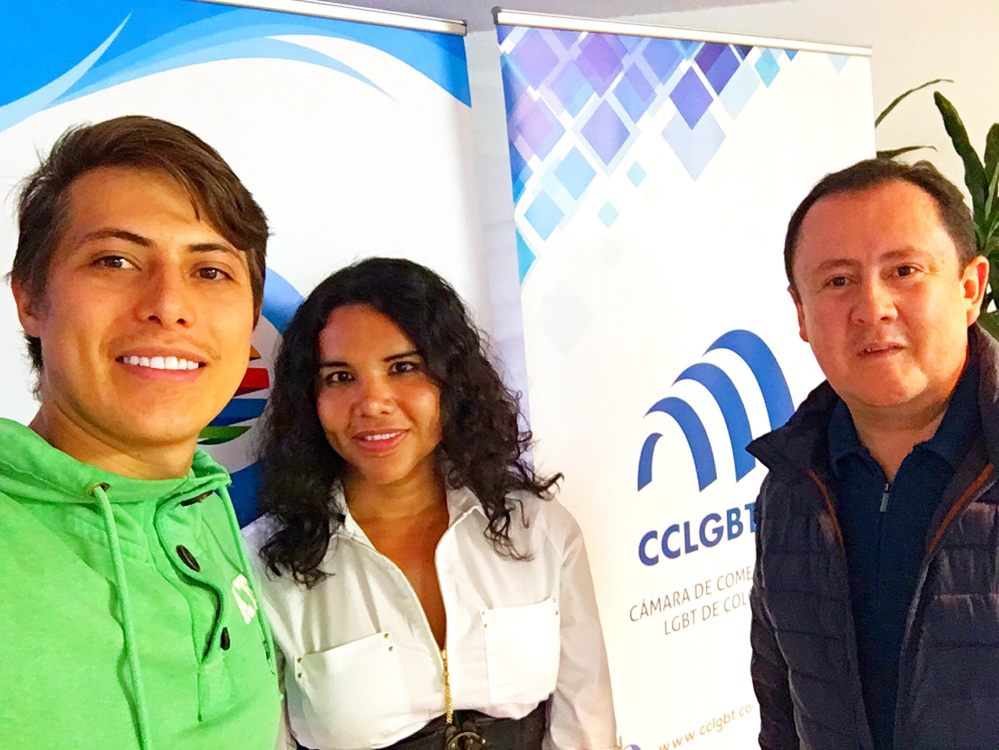 Meeting between the LGBT Chamber of Commerce and Business of Ecuador Diane Rodríguez and the Chamber of LGBT Merchants of Colombia