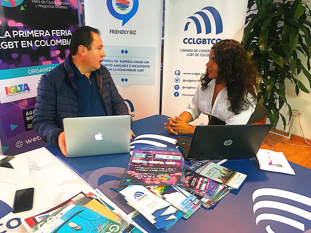 Reunión entre la Cámara de Comercio y Negocios LGBT de Ecuador Diane Rodríguez y la Camara de Comerciantes LGBT de Colombia